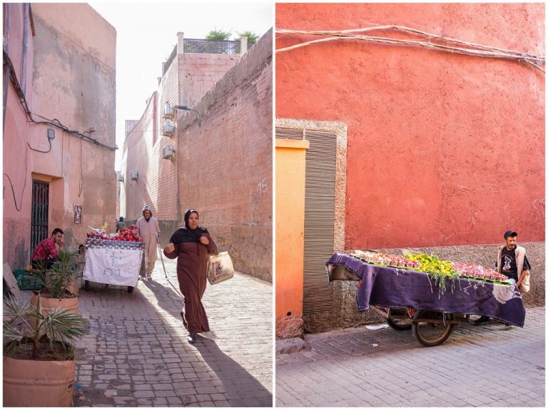 Fruit carts in Marrakech
