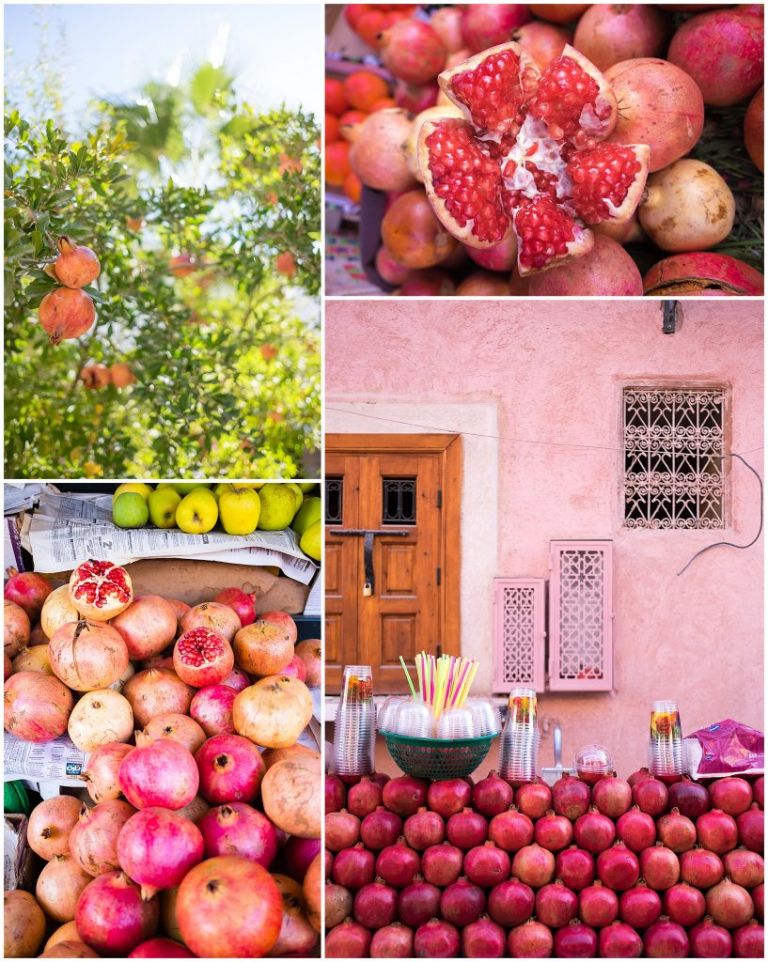 Marrakech street food pomegranates